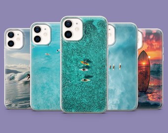 Surf telefoonhoesje, oceaancover voor iPhone 17, 17Pro, 16, 15, 14, 13, Samsung S25 S24Fe, S23, A16, A56, Pixel 10Pro, 9