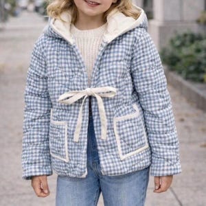 Girl’s Handmade Quilted Hooded Jacket
