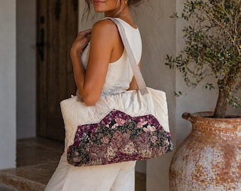 Handmade Tote from Repurposed Quilt