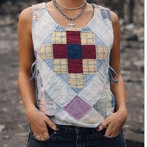 Handmade Quilted Side-Tie Top