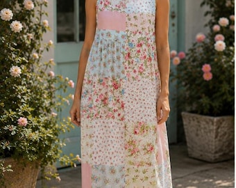 Handmade Dress Repurposed from Quilt Top