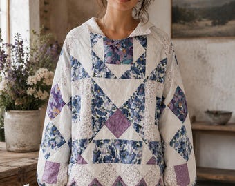 Handmade Jacket from Repurposed Hand-stitched Vintage Quilt