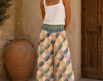 Handmade Pants from Vintage Quilts