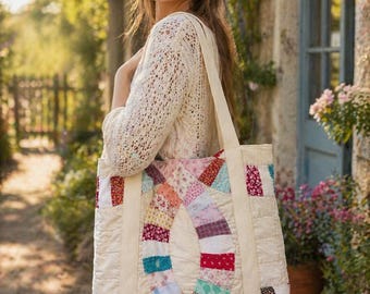 Handmade one of a kind quilted purse shoulder bag