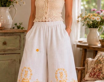 Handmade Pants Repurposed from Vintage Fabric
