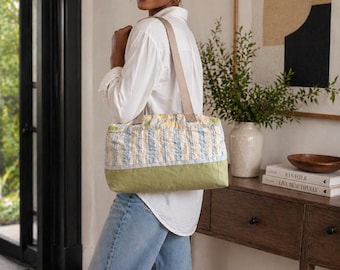 Handmade Tote from Repurposed Quilt