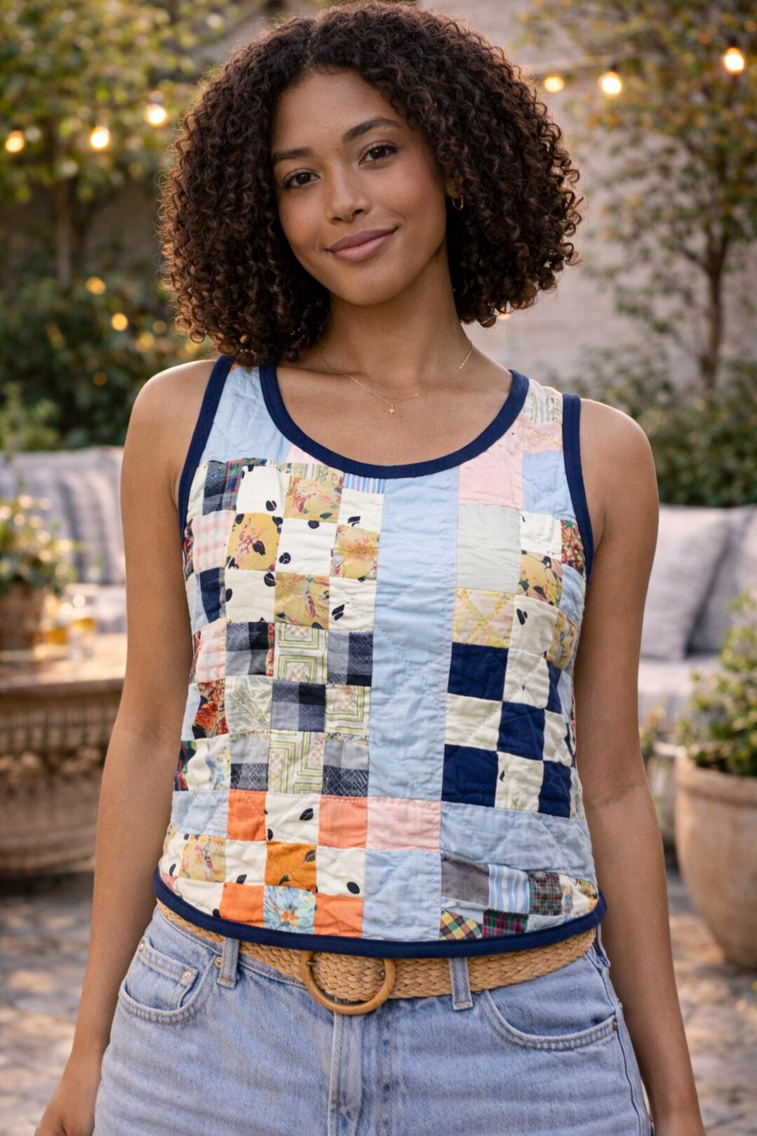 Hand Made Vintage Quilt Patchwork Tank Top – M/L Ladies Apparel - Etsy