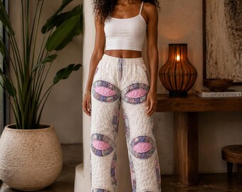 Hand Crafted Pants from Vintage Hand Stitched Quilt