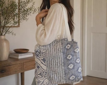 Handmade Tote from Repurposed Quilt
