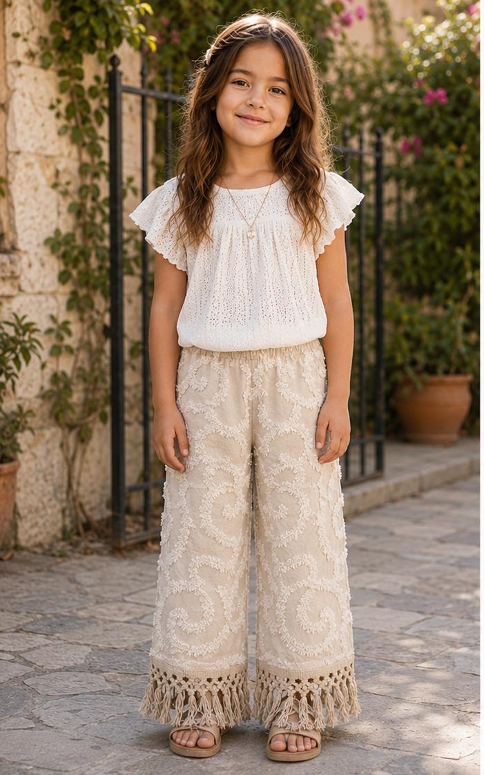 Handmade Chenille Girls Pants