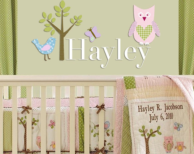 Pottery Barn Hayley Bedding Inspired Vinyl Personalized Name Etsy