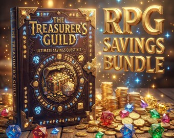 Savings Challenge Bundle Printable PDF | Gamified Budget Planner for ADHD | RPG Money Saving Games | Emergency Fund & No Spend Tracker