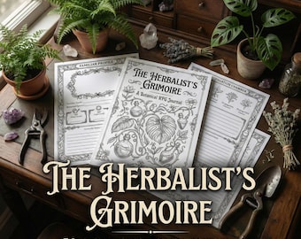 Witchy Plant Care Journal Printable, The Herbalist's Grimoire PDF, RPG Gardening Log, Cottagecore Aesthetic Planner, Magic Herbology Book