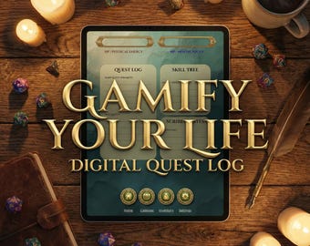 RPG Digital Planner 2026 | ADHD Dopamine Dashboard & Quest Log | Gamified Life Admin for iPad