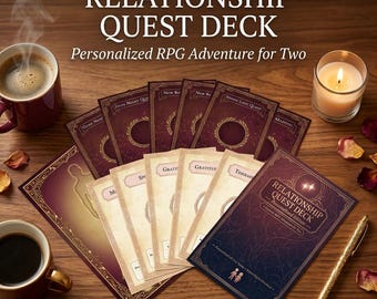 Personalisiertes Beziehungs-Quest-Deck – Individuelles Rollenspiel für Paare | Date-Night-Karten für Zwei | Zum Ausdrucken für mehr Verbundenheit und Bindung