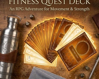 Fitness-Quest-Deck – RPG-Trainingsmotivation zum Ausdrucken | Bewegungstracker für ADHS | Gamifiziertes Trainingssystem | Bosskampf-Fitness-PDF