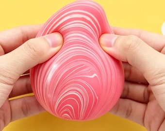 Crystal Squishy Mango Stress Ball, Handmade Creamy Squeeze Toy,Fidget Sensory Toys for Anxiety Relief, Cute Squishy Balls