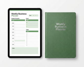 Tygodniowy planer dla przedsiębiorców | Szablon cyfrowej produktywności | Planowanie biznesowe w formacie PDF