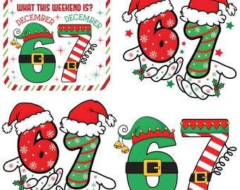 67 Christmas Meme PNG Design Bundle | Holiday Clip Art (Digital Download)