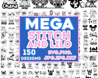 Stitch and Lilo SVG Bundle: 150 Cartoon Designs (Cricut und Silhouette)