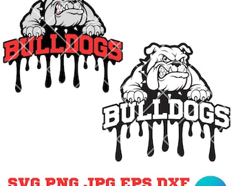 Bulldog Design Bundle, Color & Silhouette (svg, png, jpg, eps, dxf)