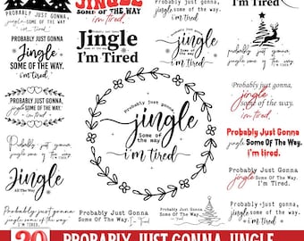 Funny Christmas Jingle SVG Bundle -20 Design Collection, Merry Christmas , T-Shirts, Bags, Mugs & More ,
