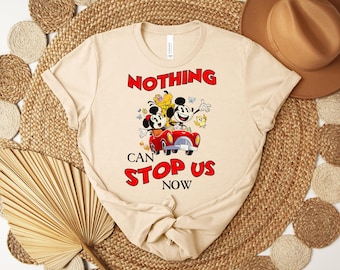 Camiseta "El Ferrocarril Fugitivo de Mickey y Minnie: Nada puede detenernos ahora", camiseta de vacaciones familiares de Disney, camiseta de Mickey y Minnie, regalo de viaje a Disney