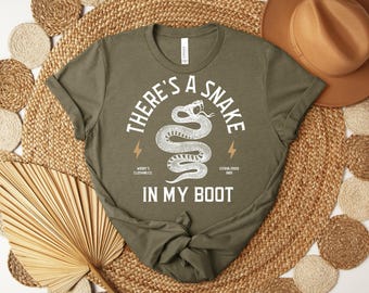 Snake In My Boot Men's Bella Canvas Shirt Disney Shirt for Men Toy Story Shirt for Guys Woody Toy Story Shirt for Men