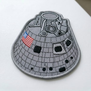 Orion Command Module Patch, NASA Space Patch Iron On or Sew On, Moon Exploration Embroidered Badge
