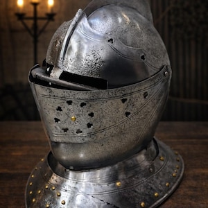 Medieval Knight Helmet Close Helm | Steel Armor Helmet | Historical Replica | LARP , Renaissance & GIFT