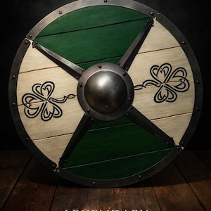 Authentic Viking Round Shield | Handmade Wooden Norse Shield | Medieval Warrior Display Decor | LARP , Gift