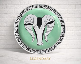 Medieval Ram Head Shield | Greek Hoplite Plate, Luxury Home Decor , Renaissance LARP Gift