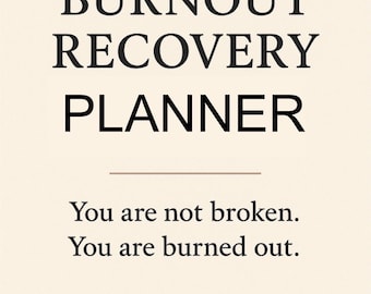 Burn-out hersteldagboek pdf | Planner voor resetten van het zenuwstelsel | Werkboek voor zachte zelfzorg