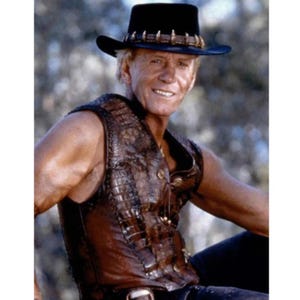 Crocodile Dundee Vintage Kostuum Cowboy vest biker leren vest Western Outback Boho festivalstijl