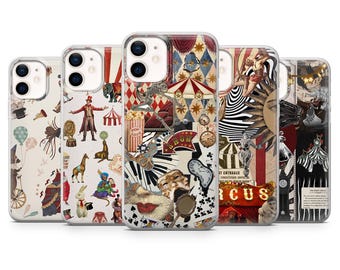 Circus Phone Case Clown Festival Cover for iPhone 17Pro Max, 16, 15, 14, 13, 12, Samsung S26,S25, S24, S23Fe, A16, A56, Pixel 10, 9Pro
