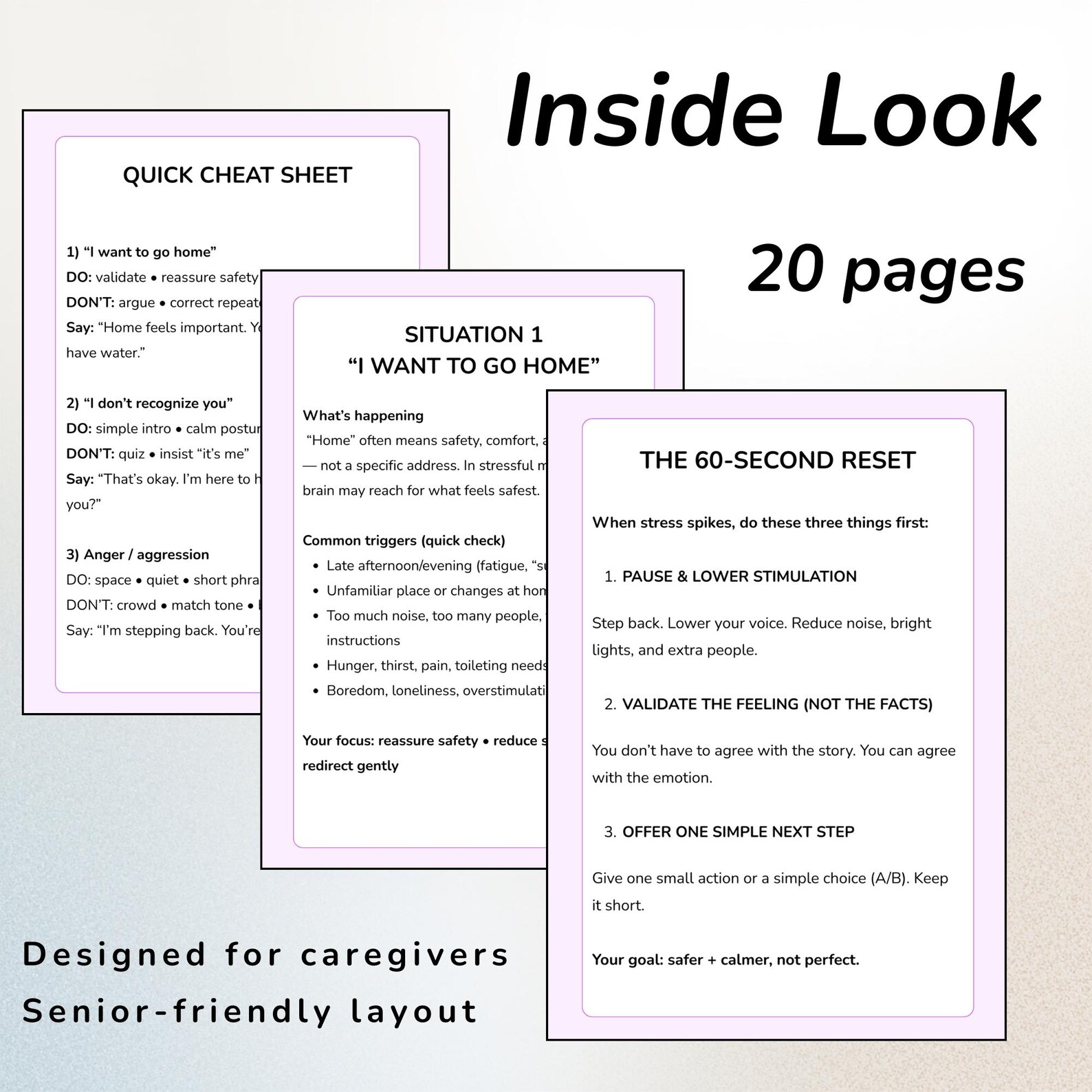 Dementia Crisis Guide | Caregiver Communication Scripts (PDF Download ...