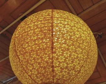 21" Paper Lampshade – Handmade Sustainable Hanging Light Shade – Eco-Friendly  -Fair Trade Lokta Paper