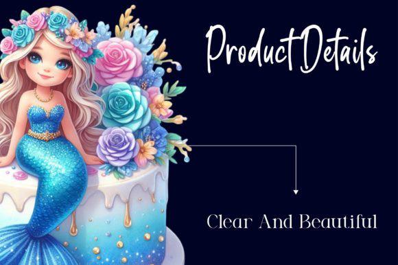 28 Mermaid Birthday Clipart PNG / Cute Cake Sirens / Pastel Ocean Party ...