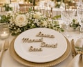 Personalized wedding place cards • Wedding table names • Decorative wedding favors • Guest favors • Personalized 3D First Communion product logo