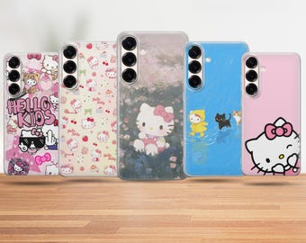 Hello Kitty Phone Case, Sanrio iPhone Case, Pink Kawaii Cover for iPhone, Samsung, Pixel