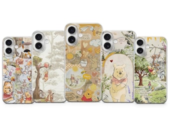Vintage Winnie the Pooh Phone Case: Classic Storybook Illustration- iPhone & Samsung