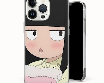 Deadpan Anime Girl Phone Case, Funny Kawaii Art Cover, iPhone, Samsung, Pixel