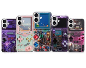 Retro Game Console Phone Case – Transparent Gamer TPU Cover for iPhone & Samsung