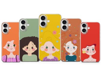 Fairytale Princess Phone Case, Kawaii Cartoon Girl Cover for iPhone, Samsung, Pixel