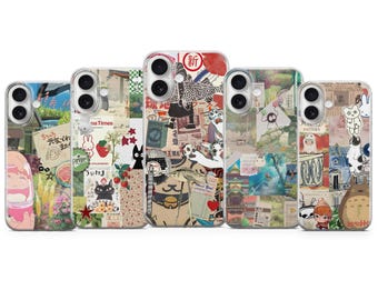 Anime Phone Case: Japanese Collage Art,  iPhone & Samsung
