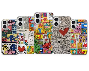 Keith Haring iPhone Case: 80s Pop Art, Retro Design