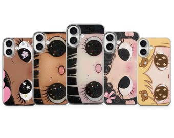 Big Eyes Anime Phone Case, Dreamy Manga Girl Design, iPhone, Samsung, Pixel