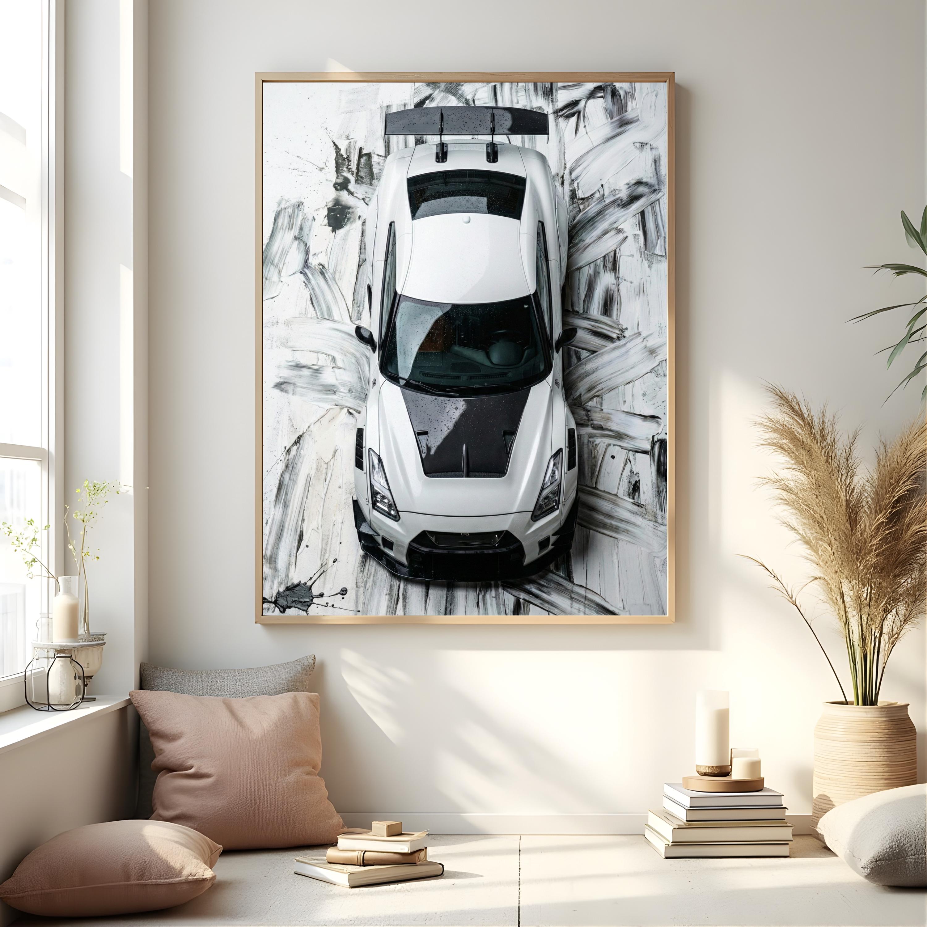 Nissan GTR R35 Poster, JDM Wall Art, Godzilla Print, Nismo Style ...
