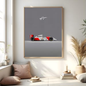 アイルトン・セナ モナコ 絵画：フォーミュラ1モータースポーツアート