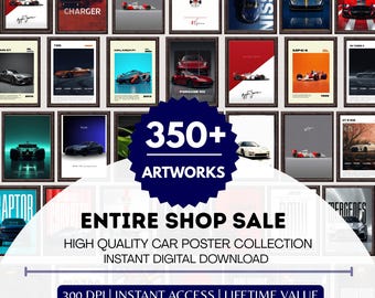 Supercar Wall Art Bundle JDM Hypercar Digital Prints Car Posters Automotive Art Man Cave Decor Boy Room Prints Poster Automobile